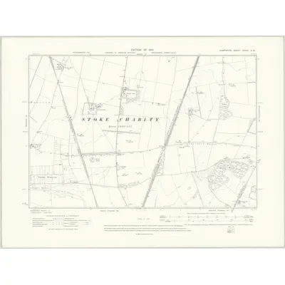 1908 Map of Hampshire & Isle of Wight XXXIII.SW, 1910 Print
