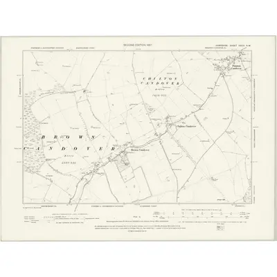 1894 Map of Hampshire & Isle of Wight XXXIV.NW, 1897 Print