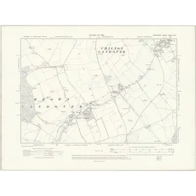 1908 Map of Hampshire & Isle of Wight XXXIV.NW, 1910 Print