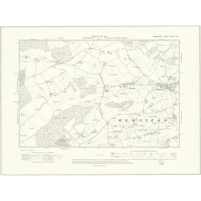 1908 Map of Hampshire & Isle of Wight XXXIV.SE, 1911 Print