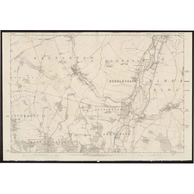 1871 Map of Hampshire & Isle of Wight XXXIX, 1874 Print