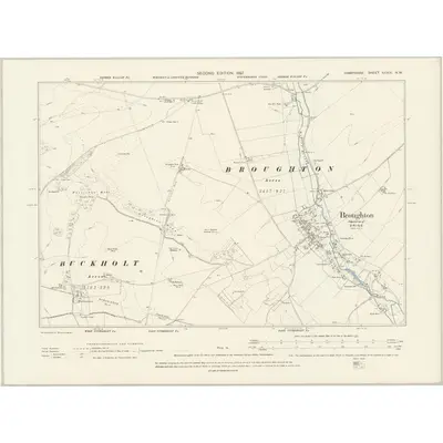 1894 Map of Hampshire & Isle of Wight XXXIX.NW, 1897 Print