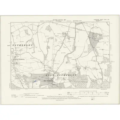 1894 Map of Hampshire & Isle of Wight XXXIX.SW, 1897 Print