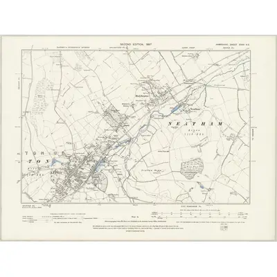 1894 Map of Hampshire & Isle of Wight XXXV.NE, 1897 Print