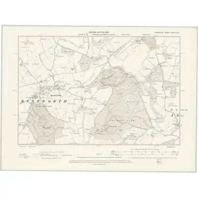 1894 Map of Hampshire & Isle of Wight XXXV.NW, 1897 Print