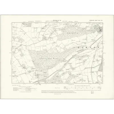 1908 Map of Hampshire & Isle of Wight XXXV.SW, 1911 Print