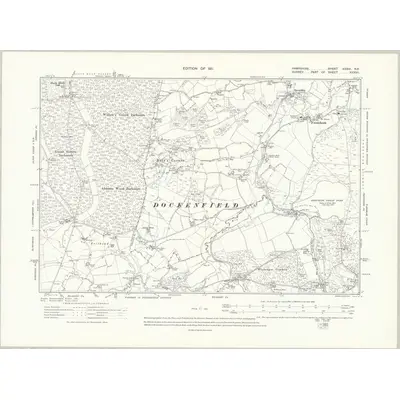 1909 Map of Hampshire & Isle of Wight XXXVI.NE, 1911 Print