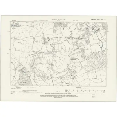 1894 Map of Hampshire & Isle of Wight XXXVI.NW, 1897 Print
