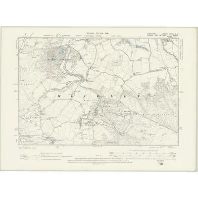 1895 Map of Hampshire & Isle of Wight XXXVI.SE, 1898 Print