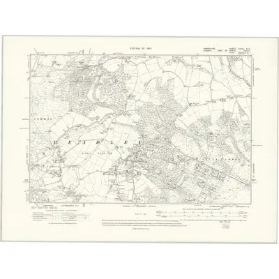 1909 Map of Hampshire & Isle of Wight XXXVI.SE, 1910 Print