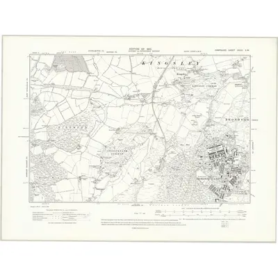 1909 Map of Hampshire & Isle of Wight XXXVI.SW, 1910 Print