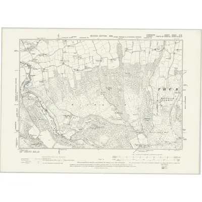 1895 Map of Hampshire & Isle of Wight XXXVII.SW, 1898 Print