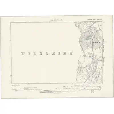 1894 Map of Hampshire & Isle of Wight XXXVIII.SE, 1898 Print