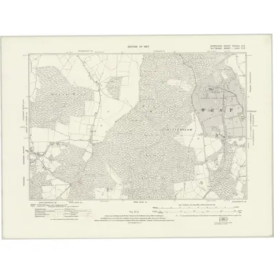1924 Map of Hampshire & Isle of Wight XXXVIII.SE, 1927 Print