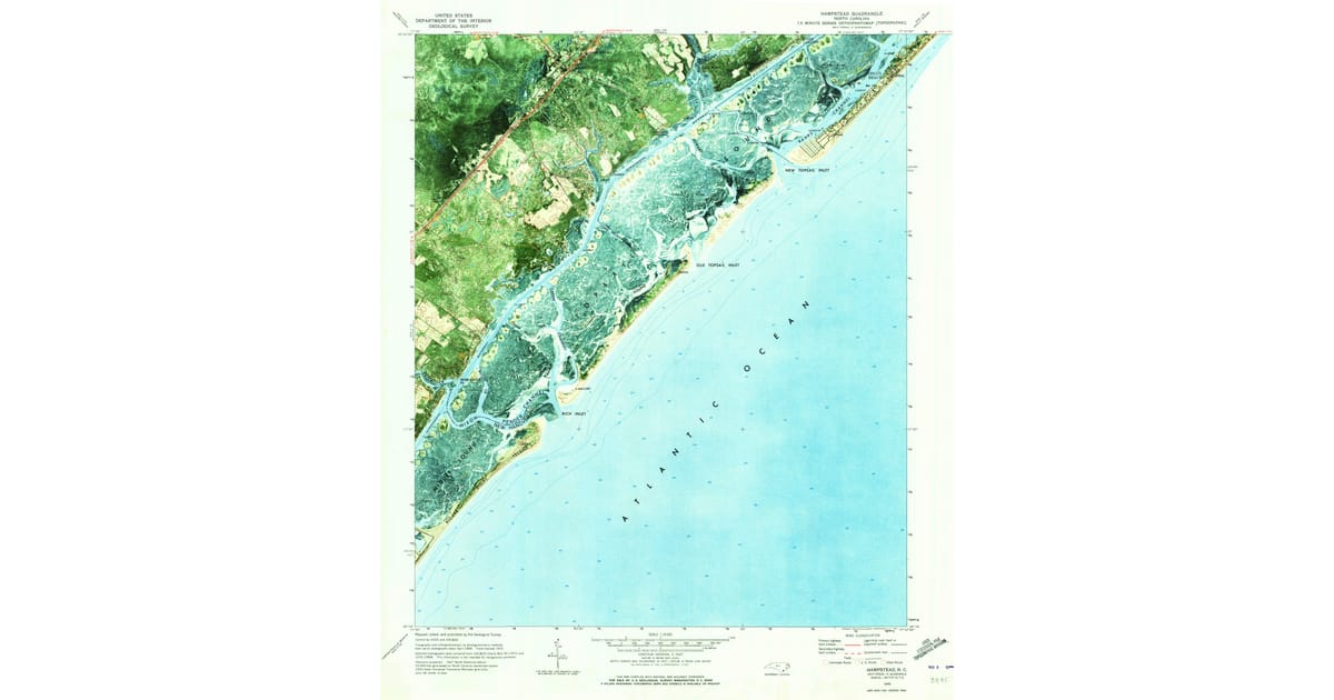 1970 Map of Hampstead, NC — HighRes Pastmaps