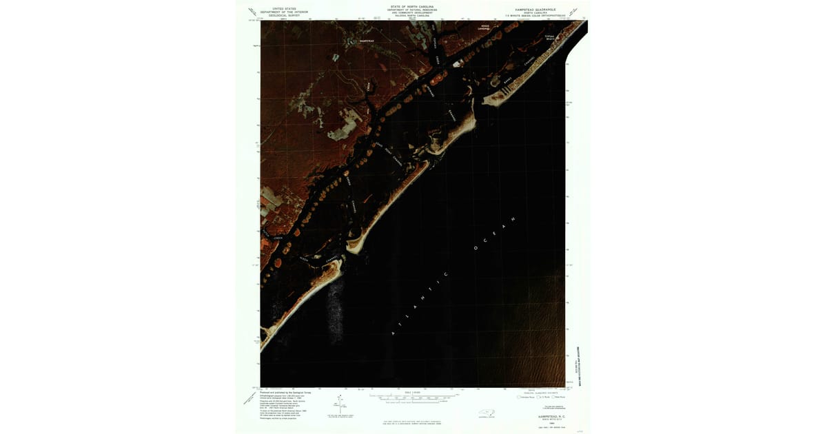 1980 Map of Hampstead, NC — HighRes Pastmaps
