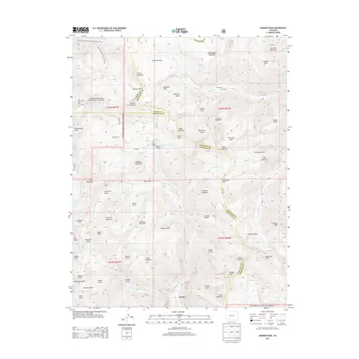 2013 Map of Handies Peak, 2013 Print