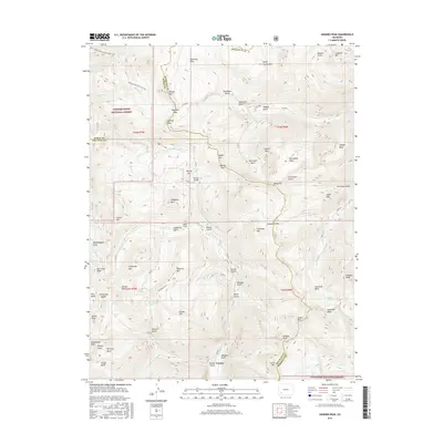 2016 Map of Handies Peak, 2016 Print