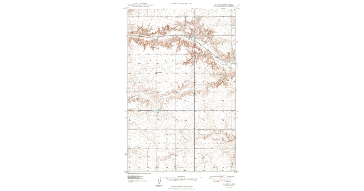 Old Maps of Hanks ND for Hiking - Hanks Williams County Nd Usgs Topo 1948 Og 1200x630