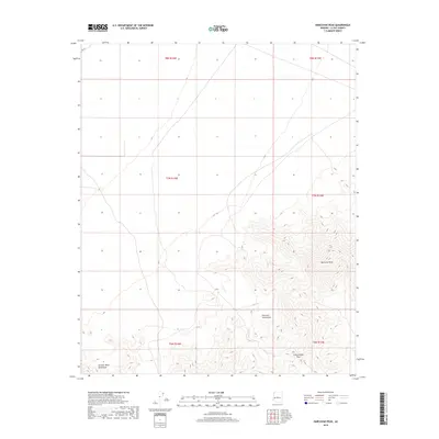 2018 Map of Harcuvar Peak, 2018 Print