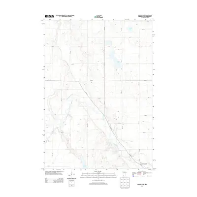 2013 Map of Harder Lake, 2013 Print