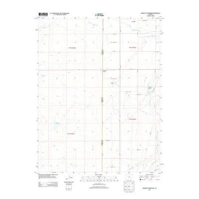 2013 Map of Hardesty Reservoir, 2013 Print