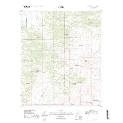 2023 Map of Hardscrabble Mountains, 2023 Print