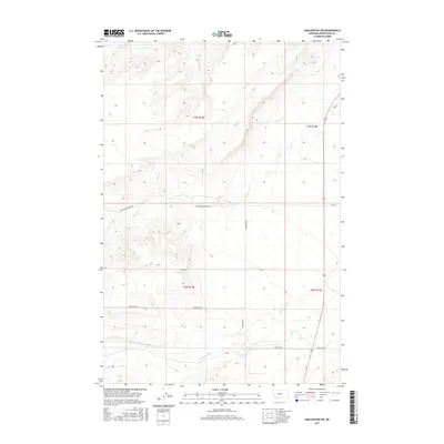 2017 Map of Harlowton SW, 2017 Print