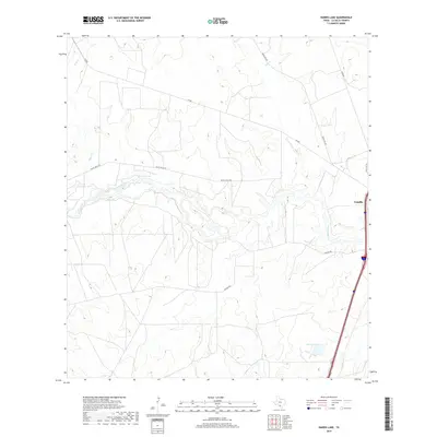 2019 Map of Harris Lake, 2019 Print