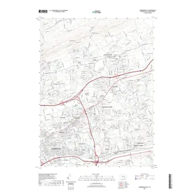2019 Map of Harrisburg East, 2019 Print