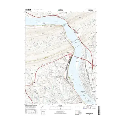 2016 Map of Harrisburg West, 2016 Print