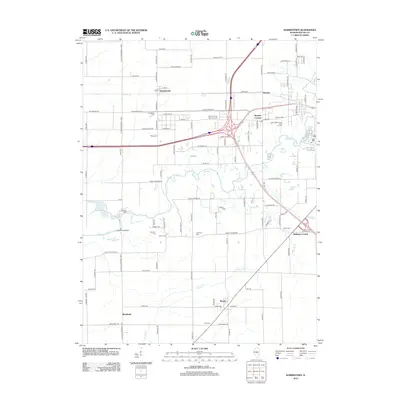 2012 Map of Harristown, 2012 Print