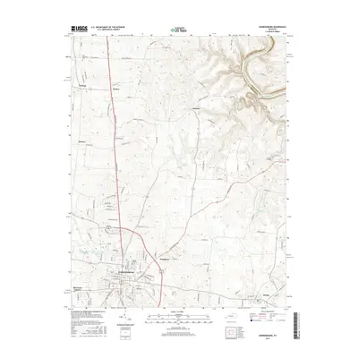 2016 Map of Harrodsburg, 2016 Print
