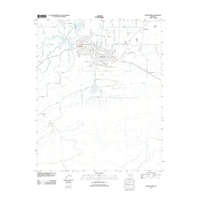2012 Map of Hartshorne, 2012 Print