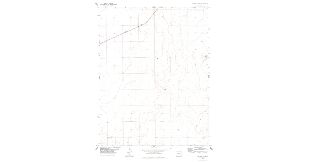 1978 Map of Haswell NE, Kiowa County, CO — High-Res | Pastmaps