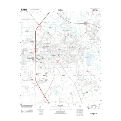 2012 Map of Hattiesburg, 2012 Print