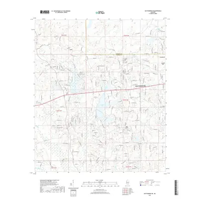 2018 Map of Hattiesburg SW, 2018 Print