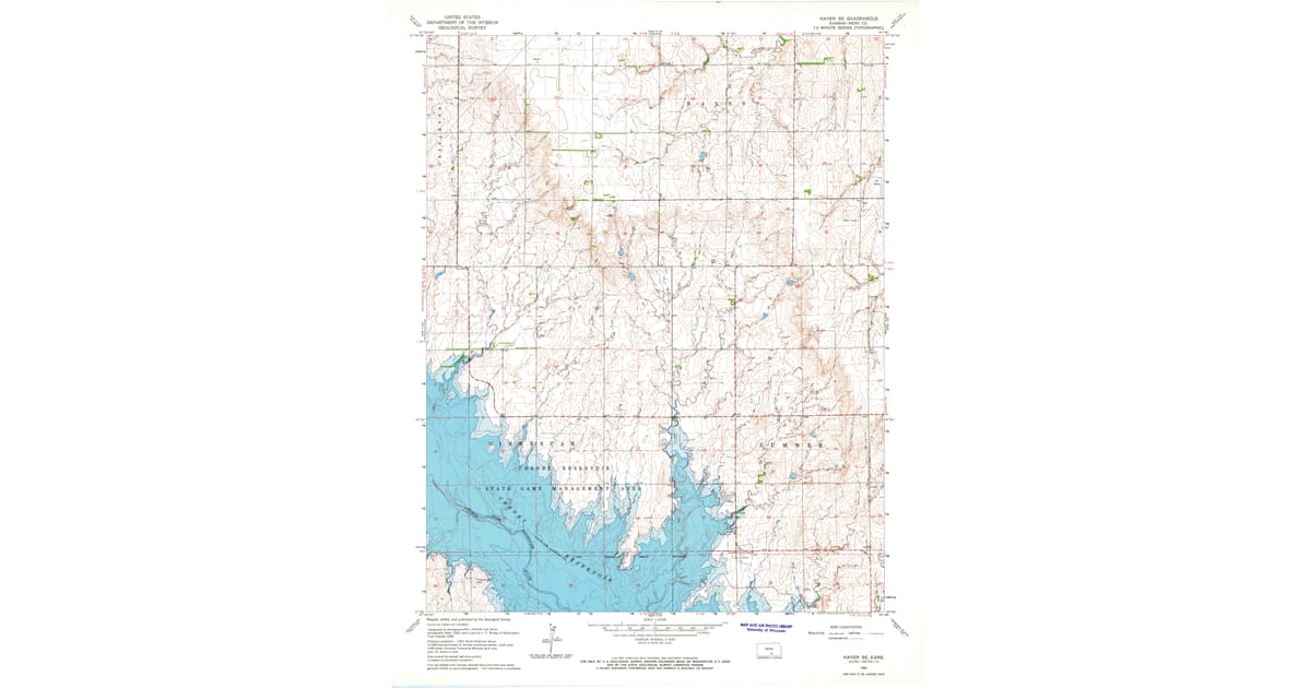 Castleton Reno County Kansas 1965 Map of Haven SE, Reno County, KS — High-Res | Pastmaps