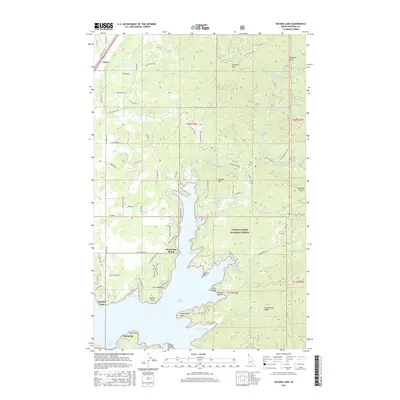 2017 Map of Hayden Lake, 2017 Print