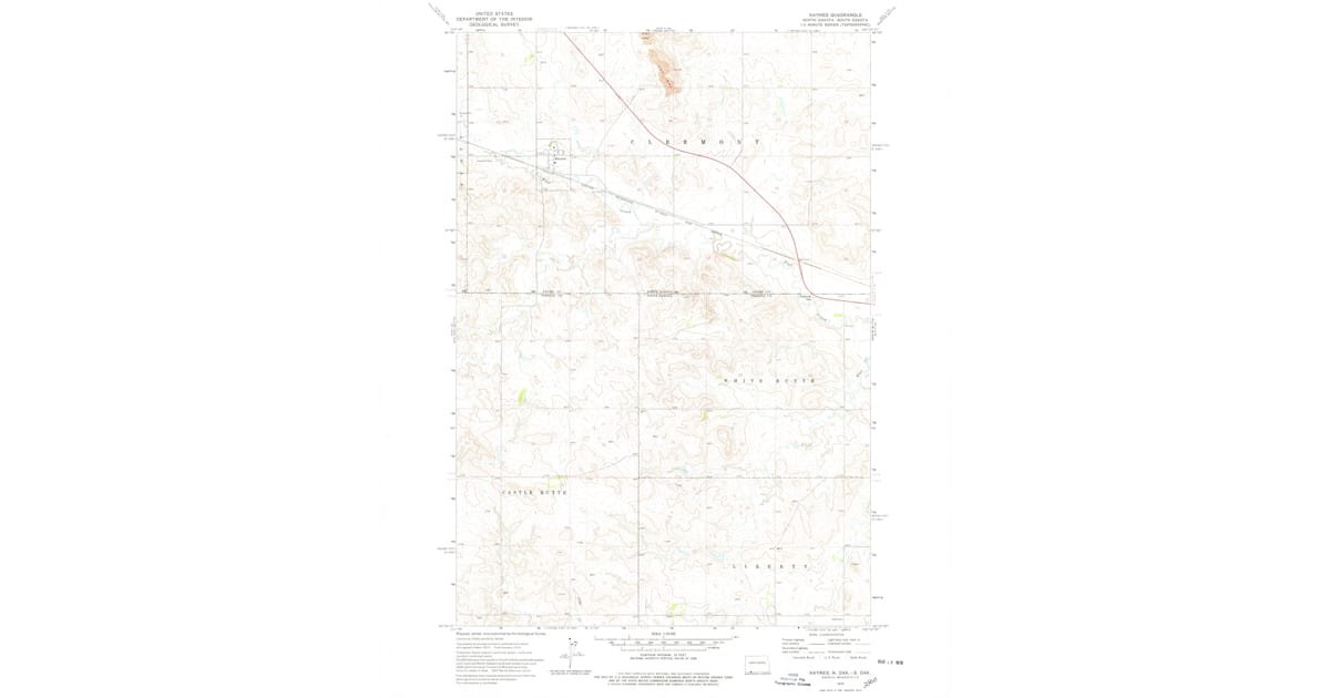 Haynes Map 1974 Map of Haynes, ND — High-Res | Pastmaps