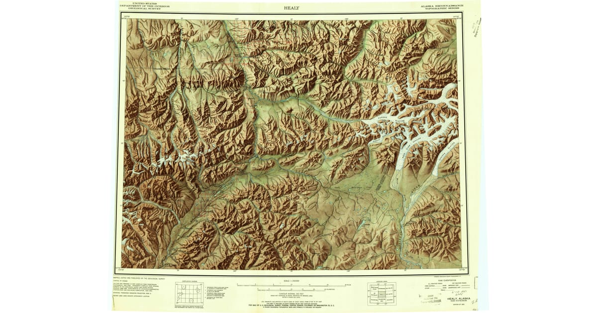 Old Maps of Healy AK for Hiking - Healy Denali County Ak Usgs Topo 1951 Og 1200x630 