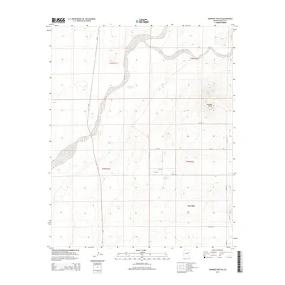 2014 Map of Hennessy Buttes, 2014 Print