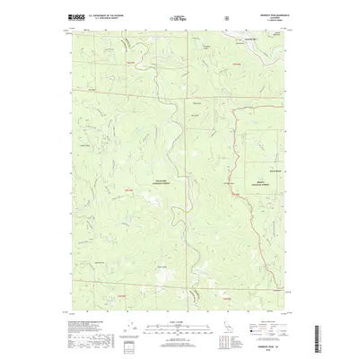 2018 Map of Hennessy Peak, 2018 Print
