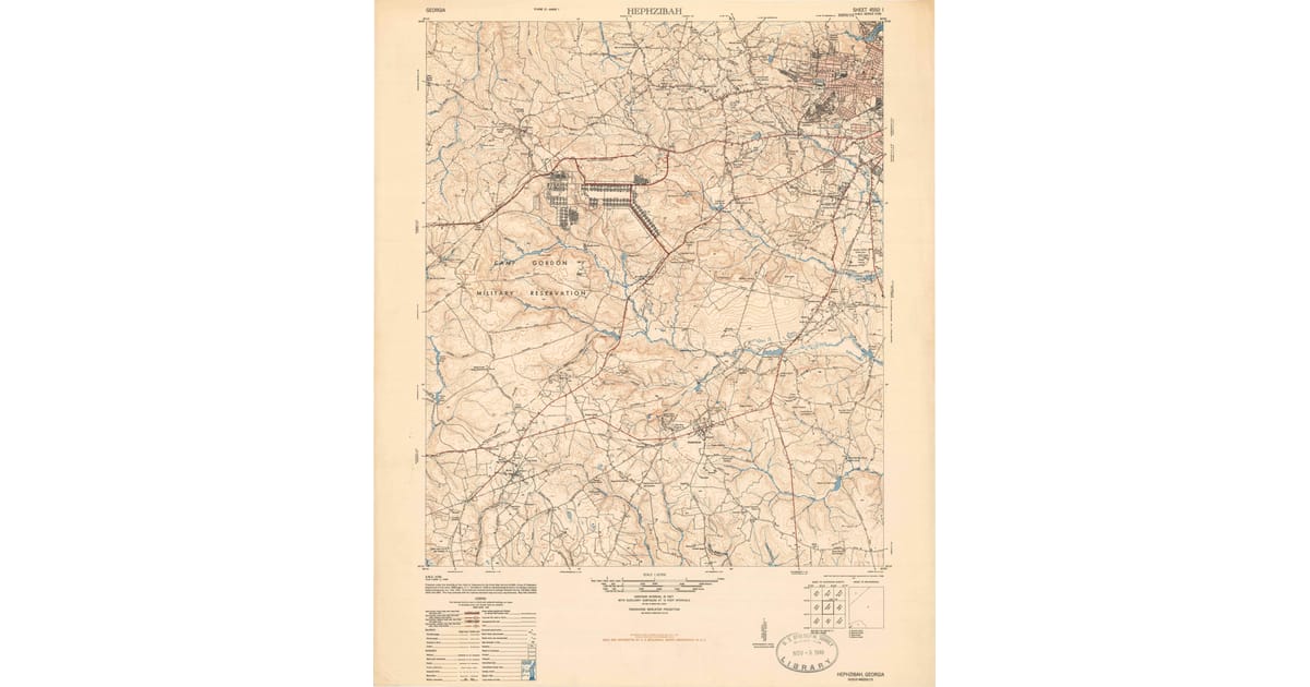 1948 Map of Hephzibah, GA — High-Res | Pastmaps