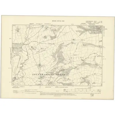 1902 Map of Herefordshire II.NE, 1904 Print