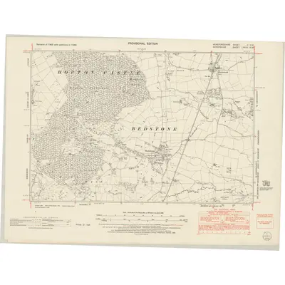 1949 Map of Herefordshire II.NW, 1953 Print