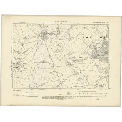 1902 Map of Herefordshire II.SE, 1904 Print