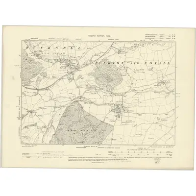 1902 Map of Herefordshire II.SW, 1904 Print