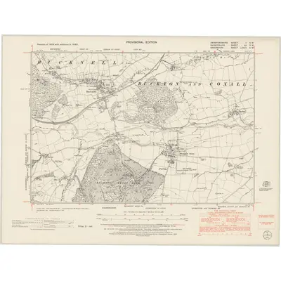 1949 Map of Herefordshire II.SW, 1953 Print
