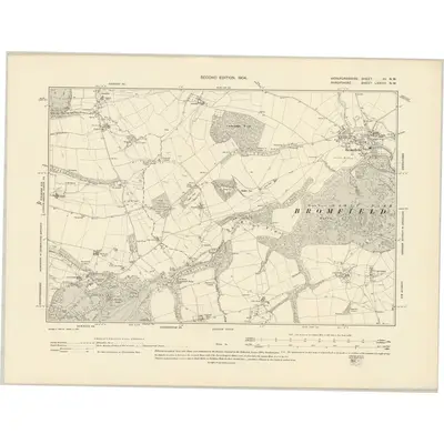 1902 Map of Herefordshire III.NW, 1904 Print